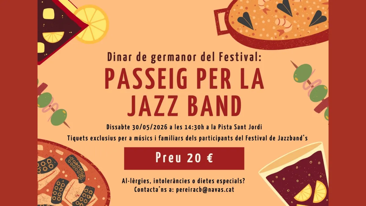 Dinar de germanor del Festival Passeig per la Jazz Band