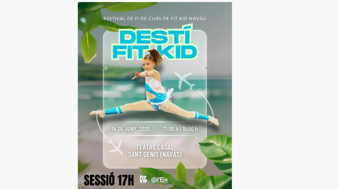 FESTIVAL DE FI DE CURS 2024/2025 - DESTÍ FIT KID: SESSIÓ 17H FESTIVAL DE FI DE CURS 2024/2025 - DESTÍ FIT KID: SESSIÓ 17H